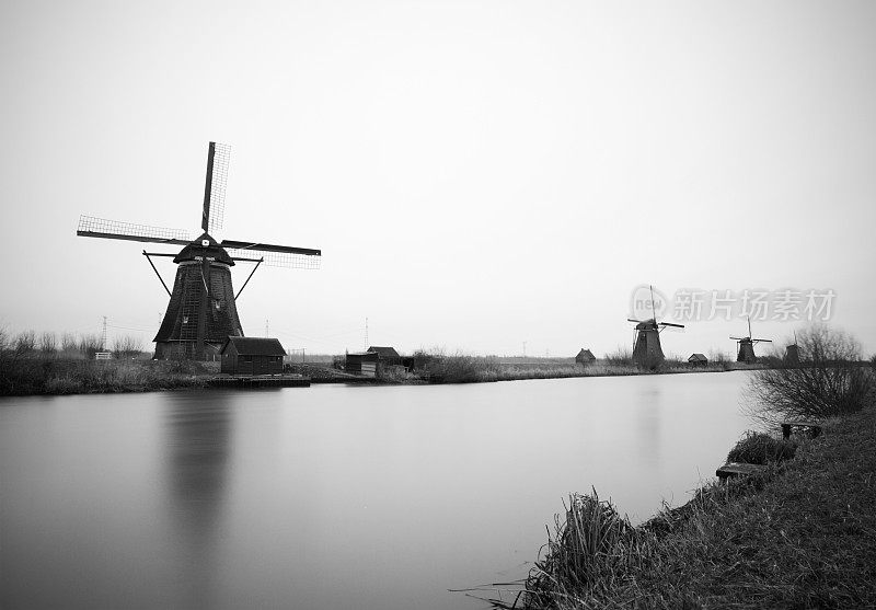 荷兰景观- Kinderdijk